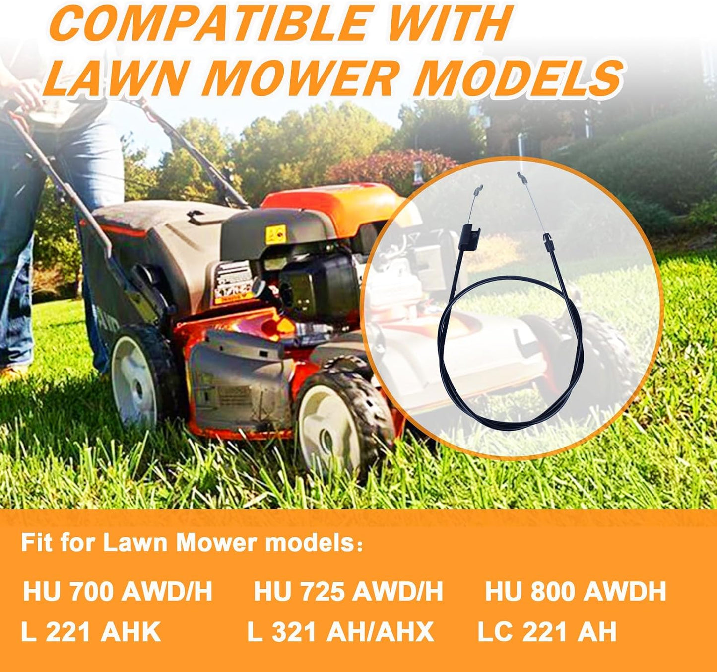 532424983 Engine Zone Control Cable Replacement Compatible with Craftsman Lawn Mowers