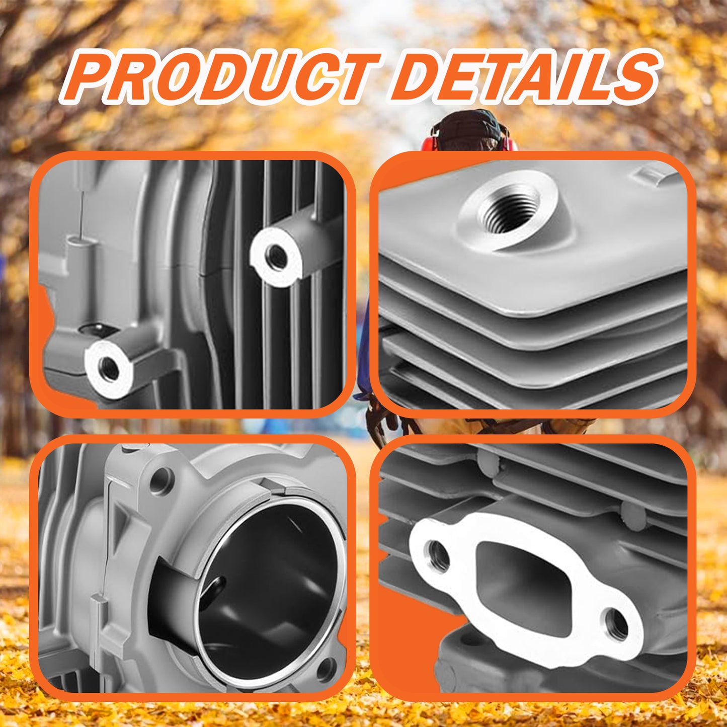4241 020 1203 Cylinder Piston Kit Replacement Compatible with STIHL BG56 BG86 Blowers