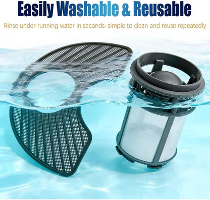 W10872845 WPW10463906 Dishwasher Pump Filter Replacement Kit Compatible with Whirlpool