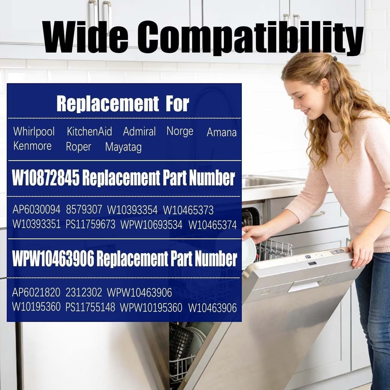 W10872845 WPW10463906 Dishwasher Pump Filter Replacement Kit Compatible with Whirlpool
