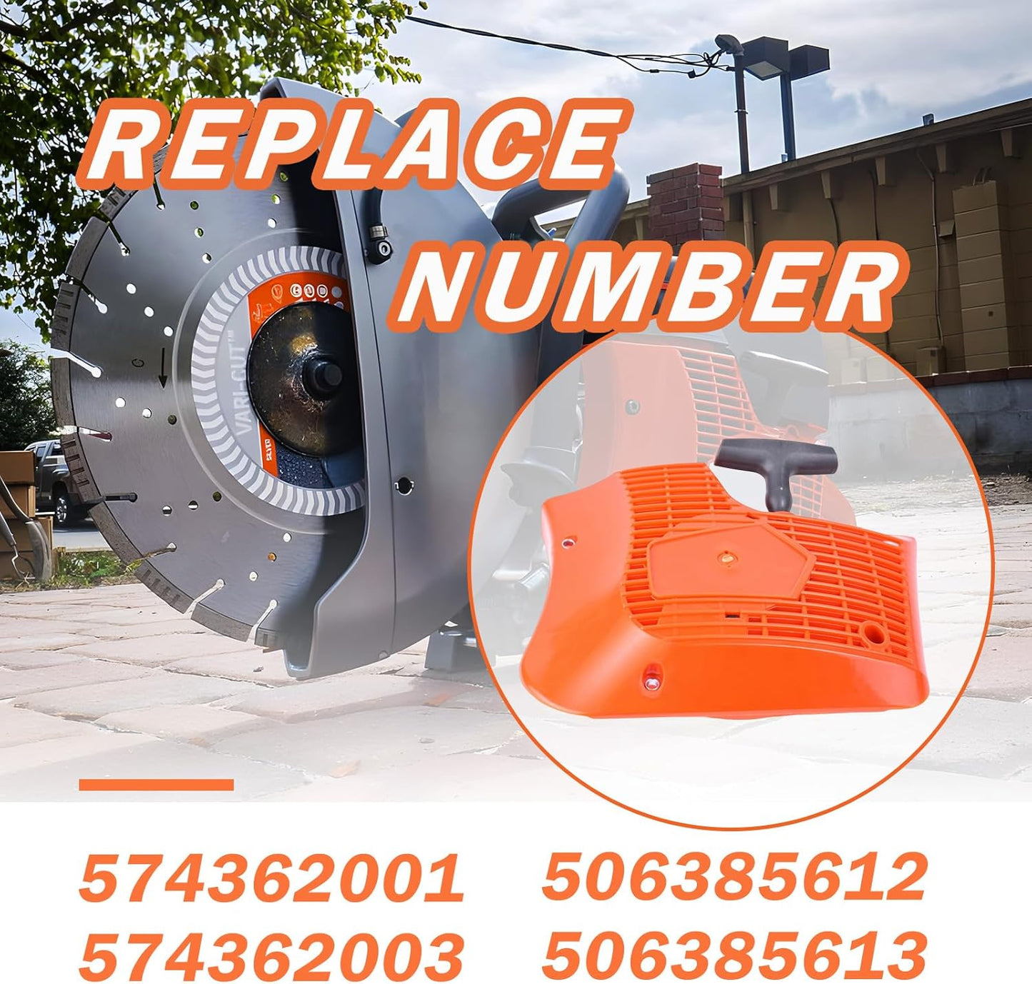 584886804 Recoil Starter Assembly Replacement Compatible with Husqvarna K760 Concrete Saw