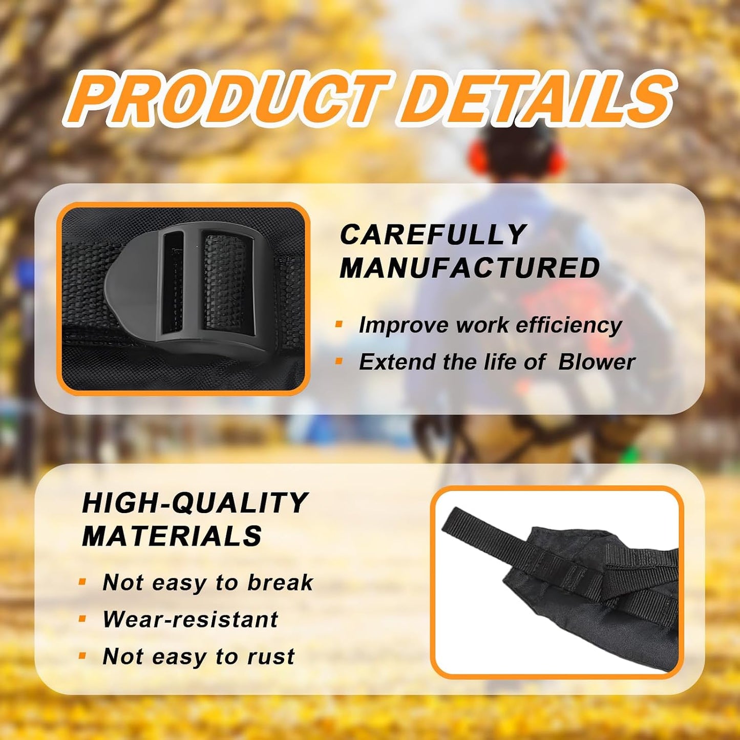 P021048250 P021048260 Shoulder Strap Harness Replacement Compatible with Echo PB-580 Backpack Blowers