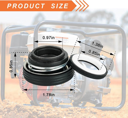 781238 Mechanical Seal Replacement Kit Compatible with 2" 3" Gas Water Pumps(4 pcs)